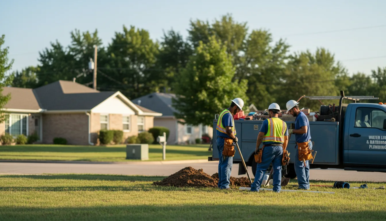 Residential water line and bathroom plumbing service in Etna Green, IN
